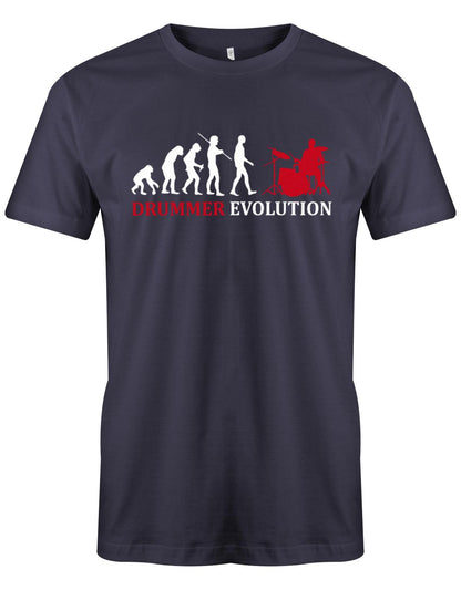 Drummer-Evolution-Herren-Shirt-Navy