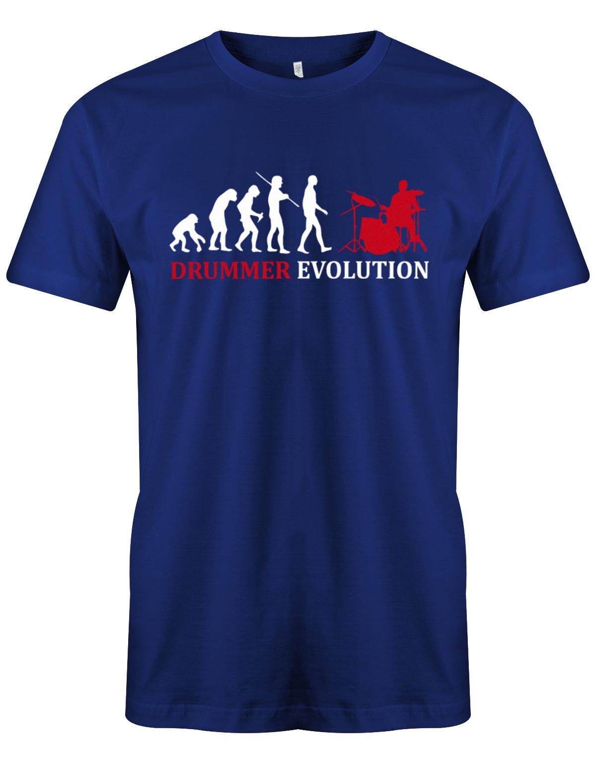 Drummer-Evolution-Herren-Shirt-Royalblau