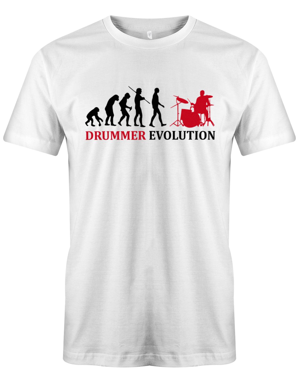 Drummer-Evolution-Herren-Shirt-Weiss