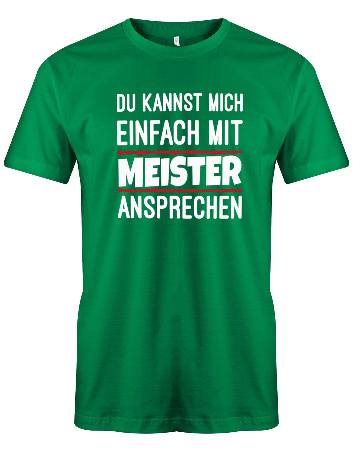 Du kannst mich einfach mit Meister ansprechen - Herren T-Shirt myShirtStore Grün
