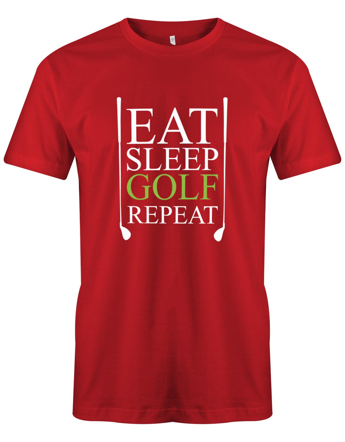 East-Sleep-golf-Repeat-Herren-Shirt-Rot