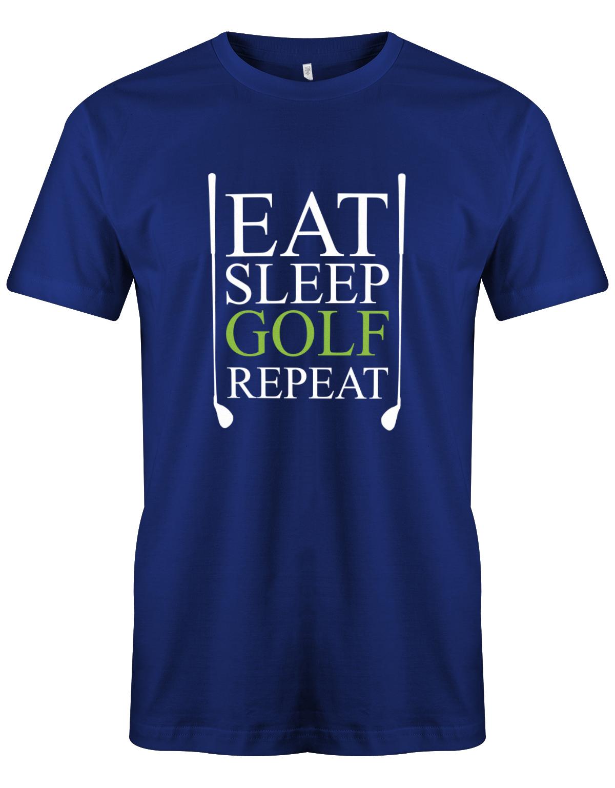 East-Sleep-golf-Repeat-Herren-Shirt-Royalblau