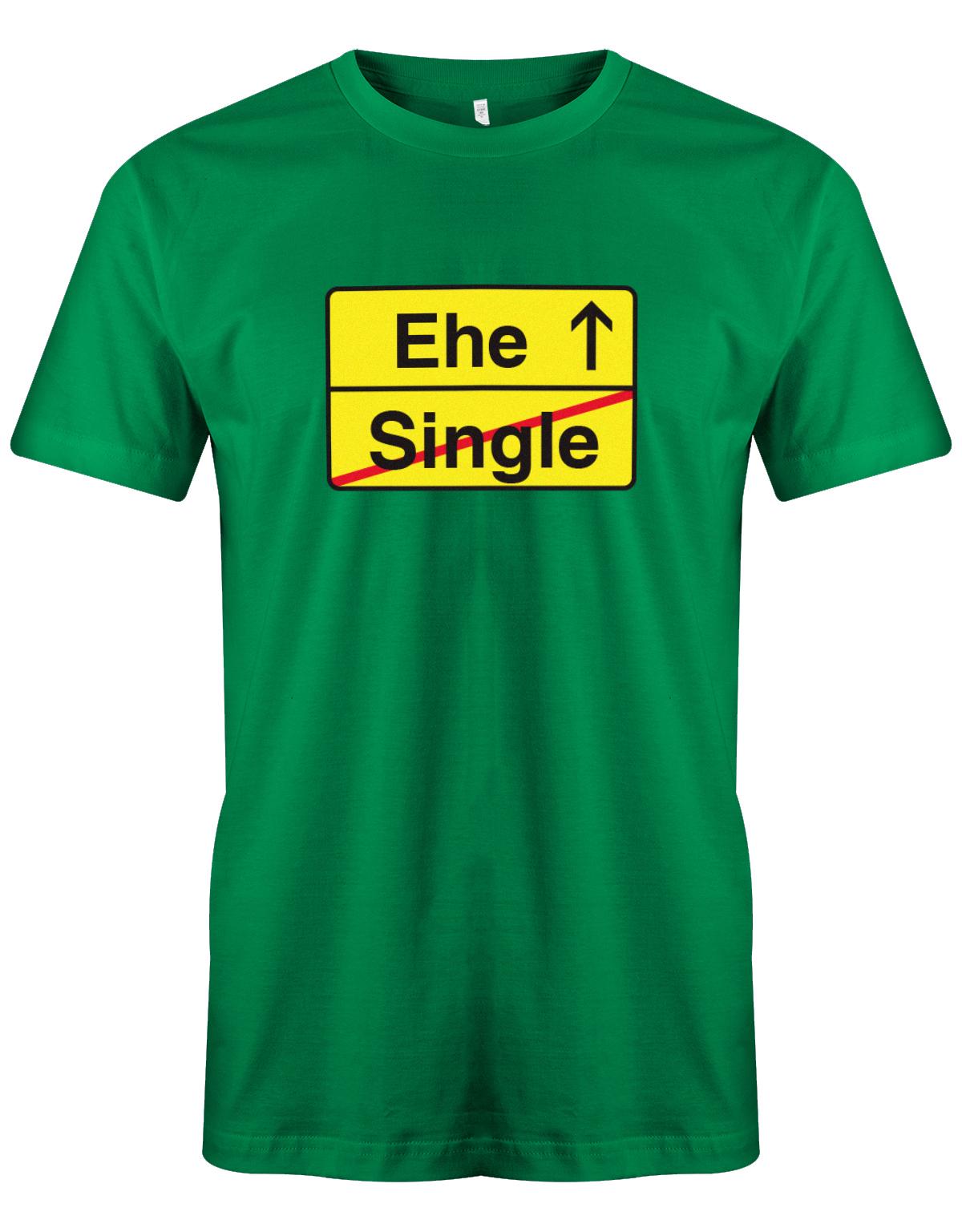 Ehe-Single-JGA-Shirt-Herren-Gr-n