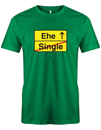 Ehe-Single-JGA-Shirt-Herren-Gr-n