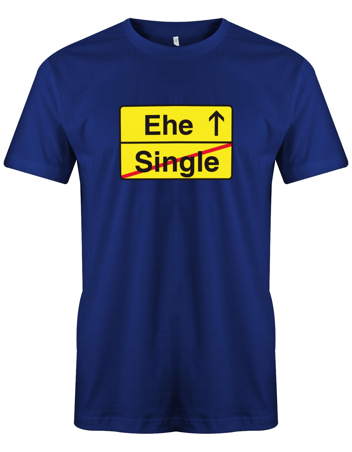 Ehe-Single-JGA-Shirt-Herren-Royalblau