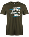 Ehemann-Vater-Beschuetzer-held-Herren-Shirt-Army