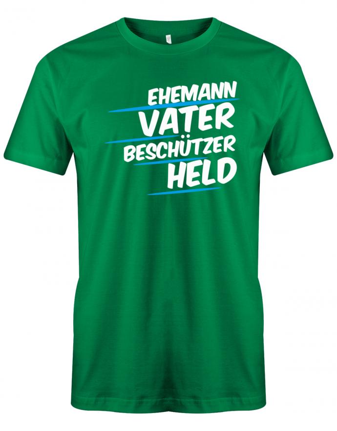 Ehemann-Vater-Beschuetzer-held-Herren-Shirt-Gruen