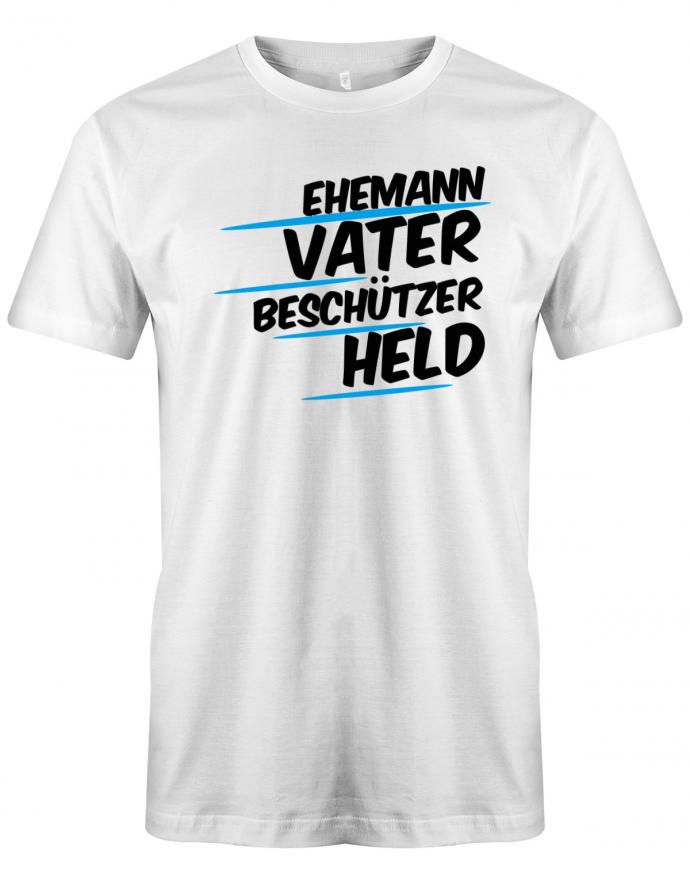 Ehemann-Vater-Beschuetzer-held-Herren-Shirt-Weiss