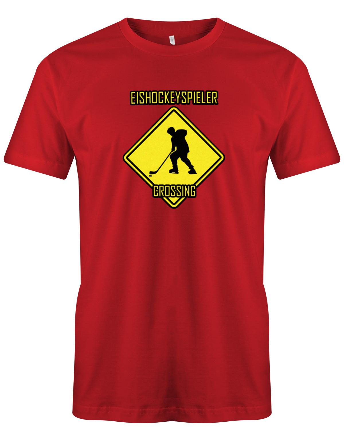 Eishockeyspieler-Crossing-Eishockey-Shirt-Herren-Rot