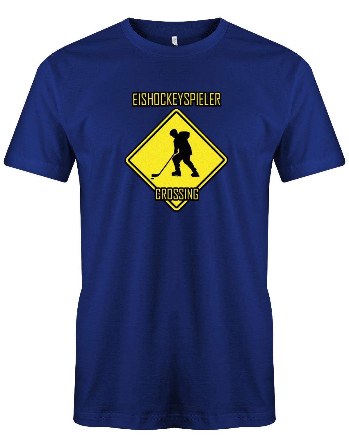 Eishockeyspieler-Crossing-Eishockey-Shirt-Herren-royalblau