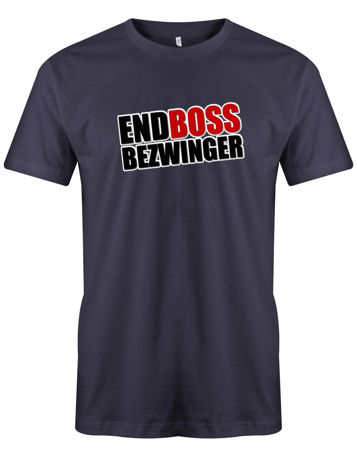 Endboss-Bezwinger-Gamer-Herren-Shirt-Navy
