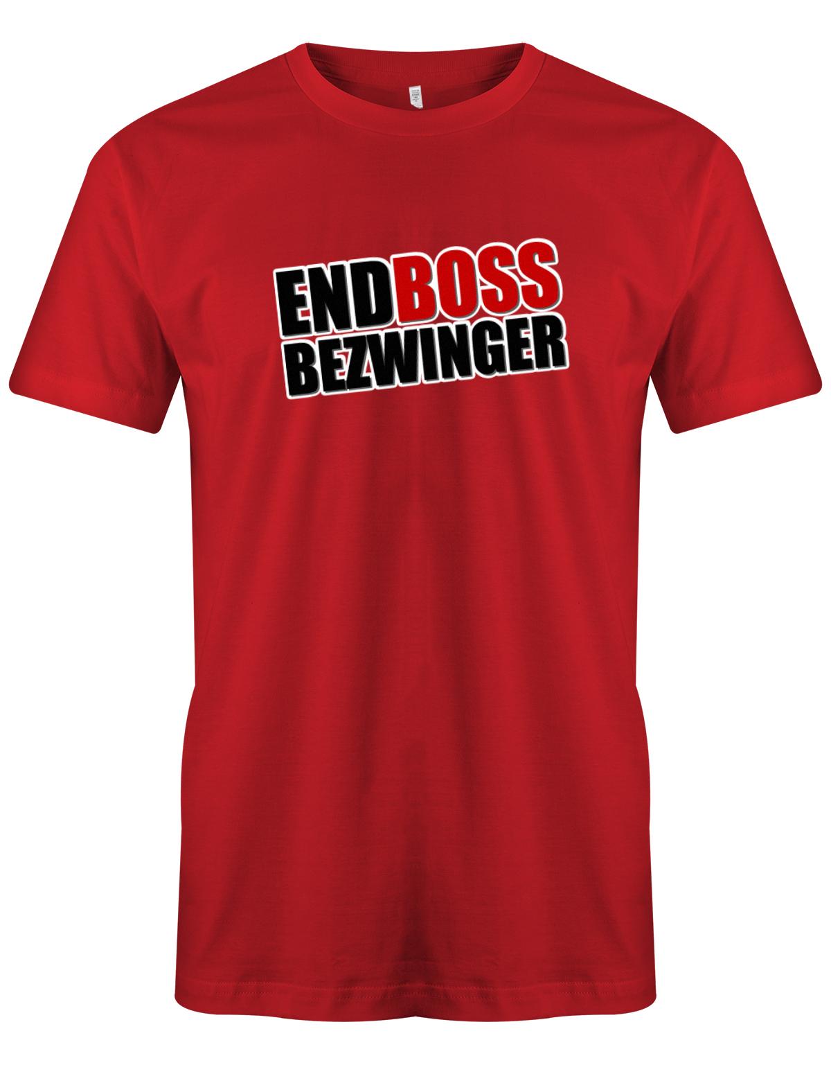 Endboss-Bezwinger-Gamer-Herren-Shirt-Rot