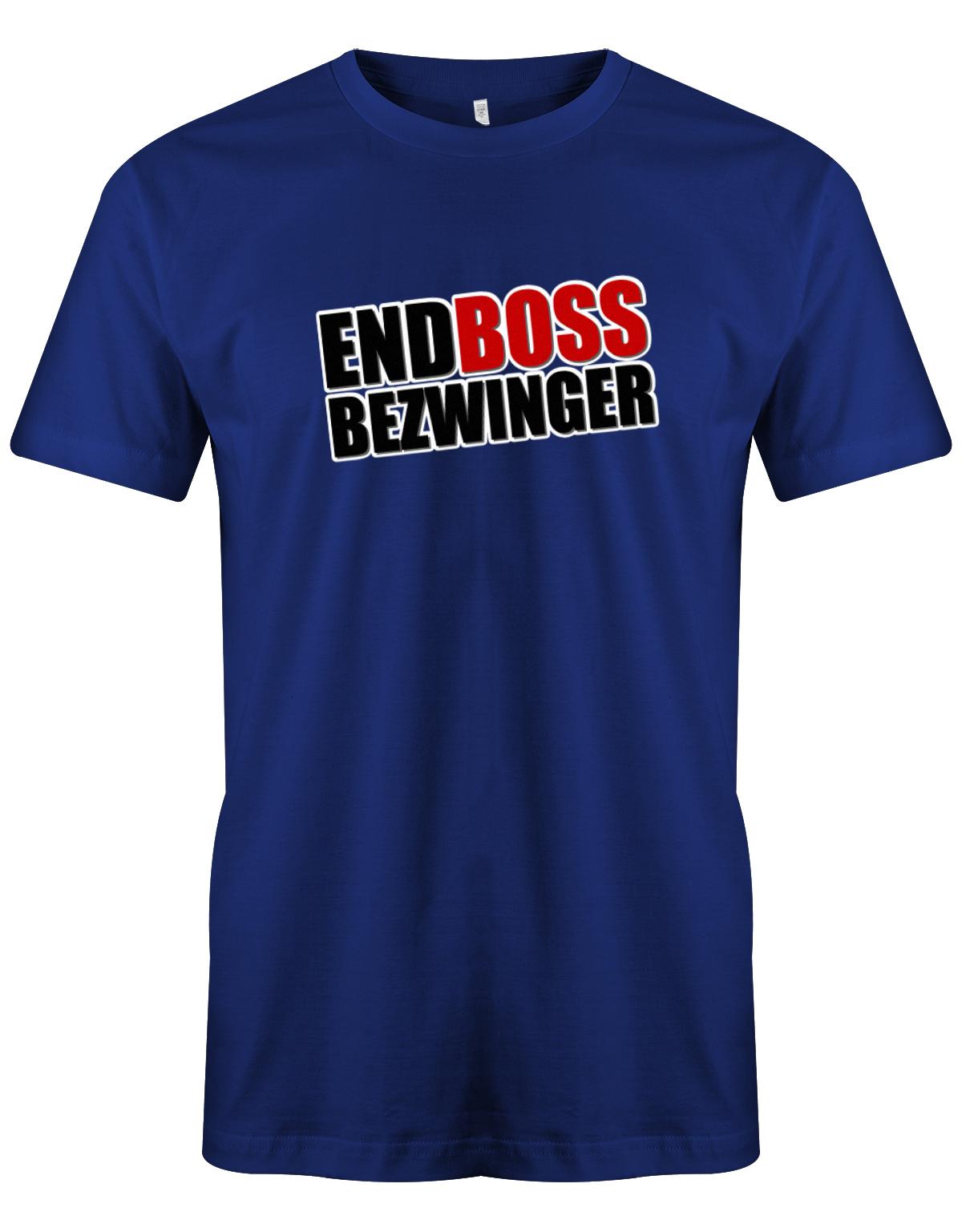 Endboss-Bezwinger-Gamer-Herren-Shirt-Royalblau