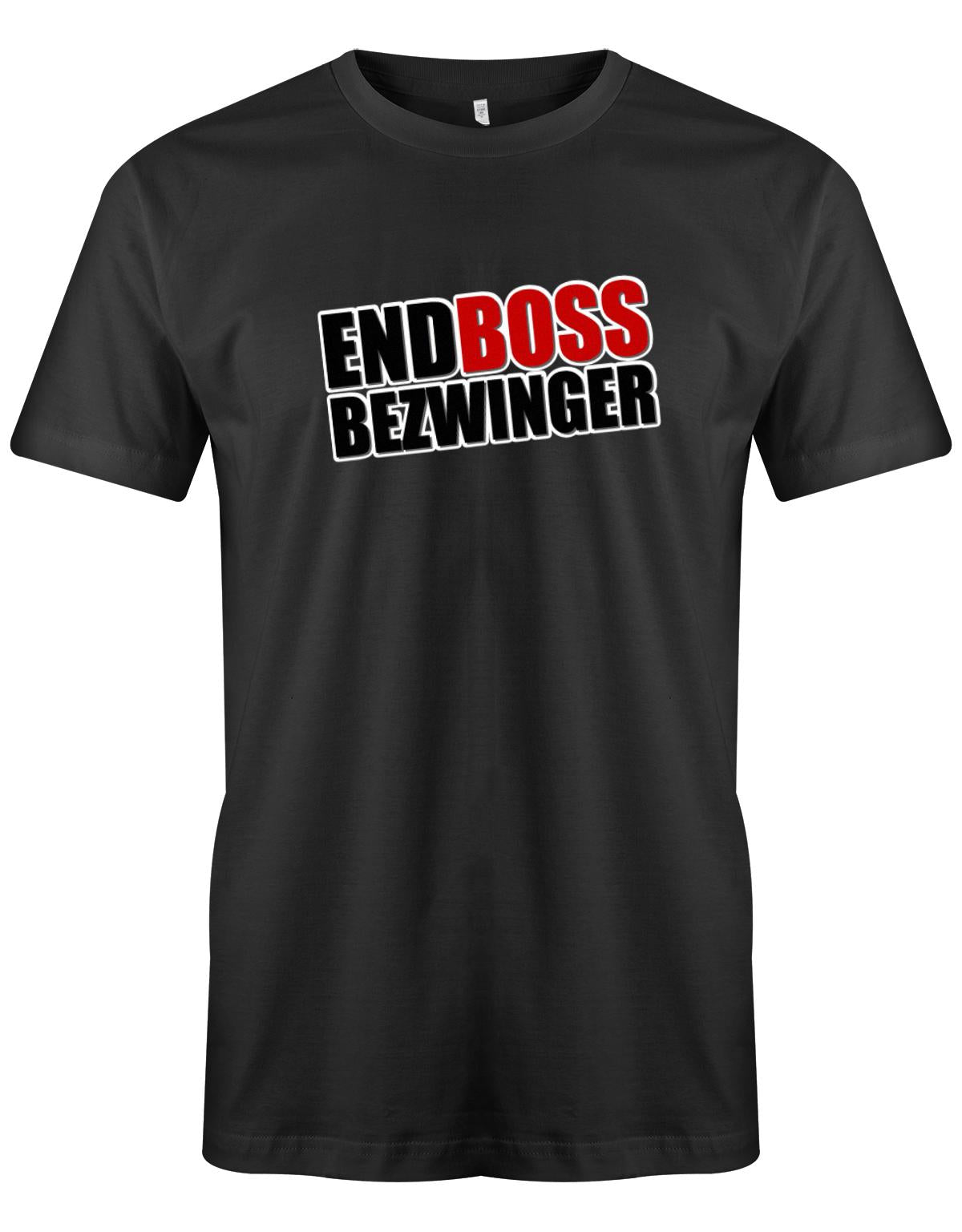 Endboss-Bezwinger-Gamer-Herren-Shirt-Schwarz