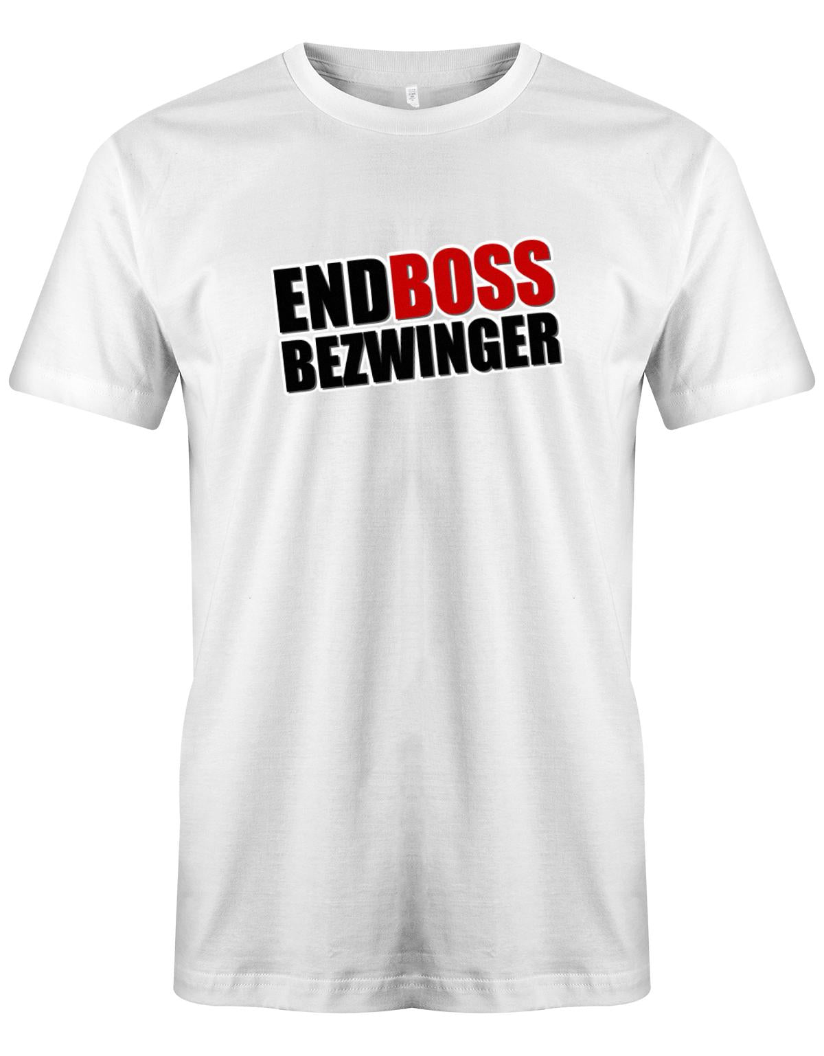 Endboss-Bezwinger-Gamer-Herren-Shirt-Weiss