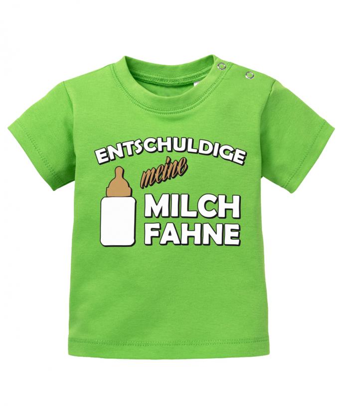 Lustiges Sprüche Baby Shirt Entschuldige meine Milchfahne. Grün