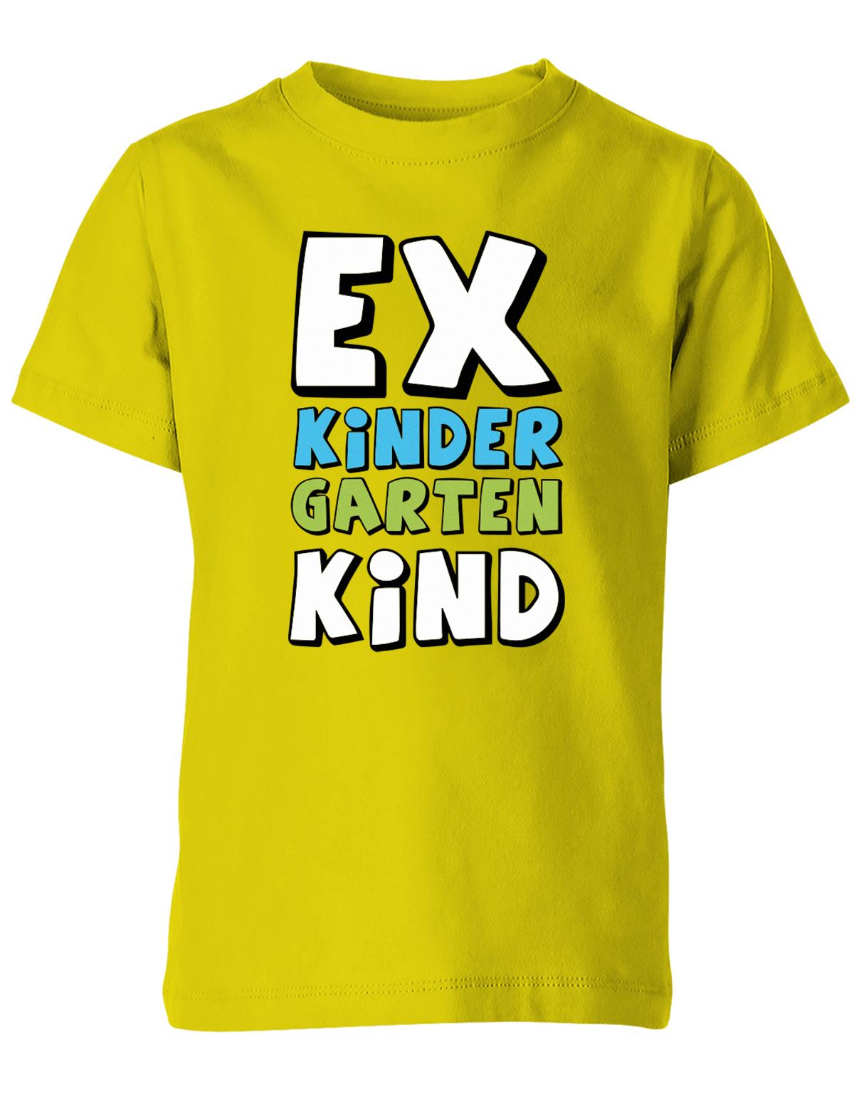 Kita Shirt 24 EX Kindergarten Kind - Kita Abgänger 2024 - Kinder T-Shirt Kindergarten Abgänger T-Shirt Gelb