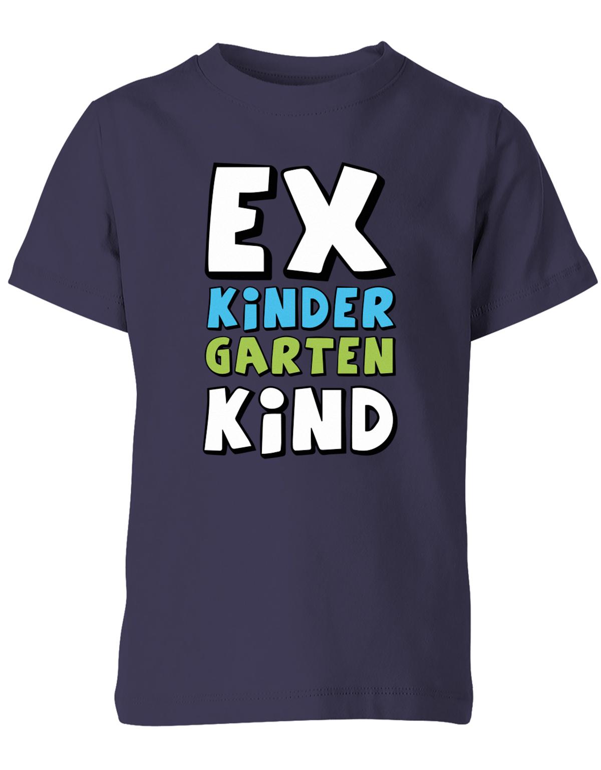 EX Kindergarten Kind - Kita Abgänger 2023 - Kinder T-Shirt Navy
