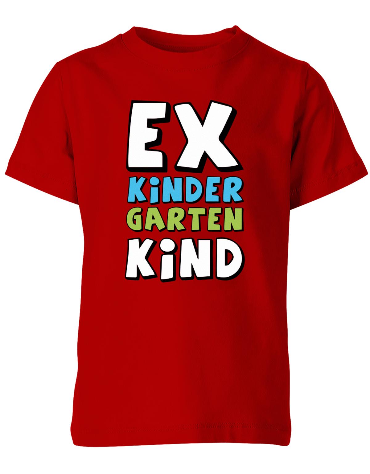 EX Kindergarten Kind - Kita Abgänger 2023 - Kinder T-Shirt Rot