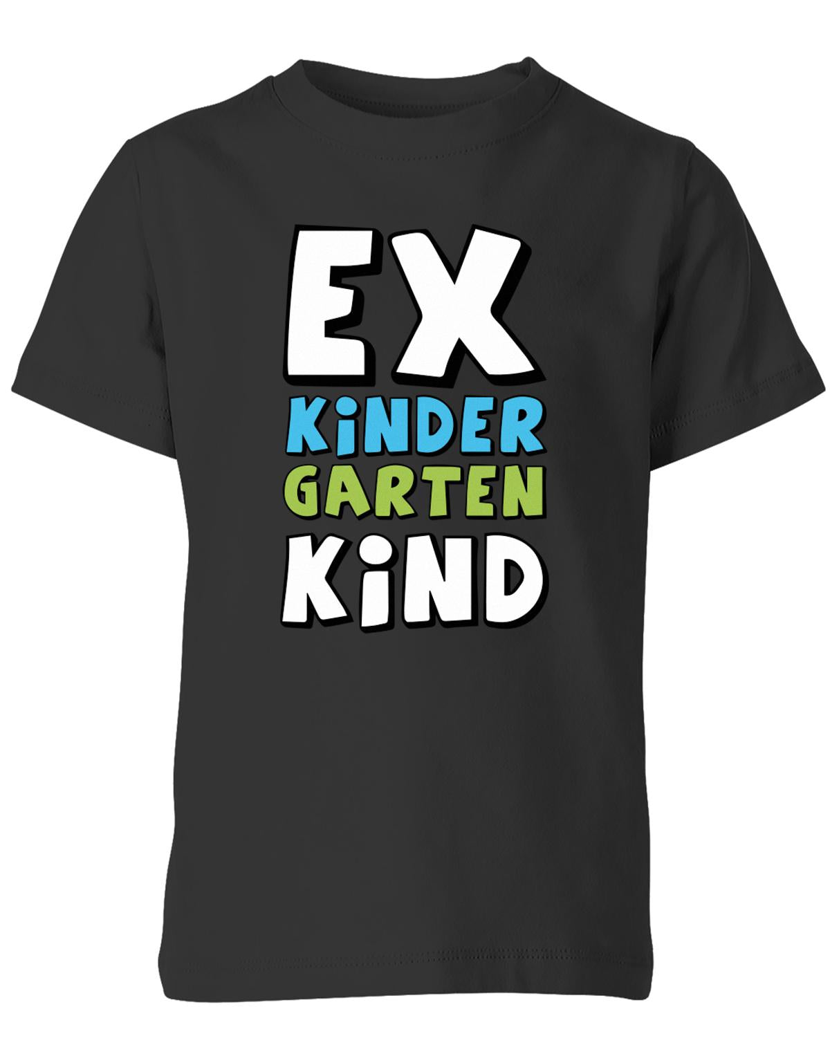 EX Kindergarten Kind - Kita Abgänger 2023 - Kinder T-Shirt Schwarz