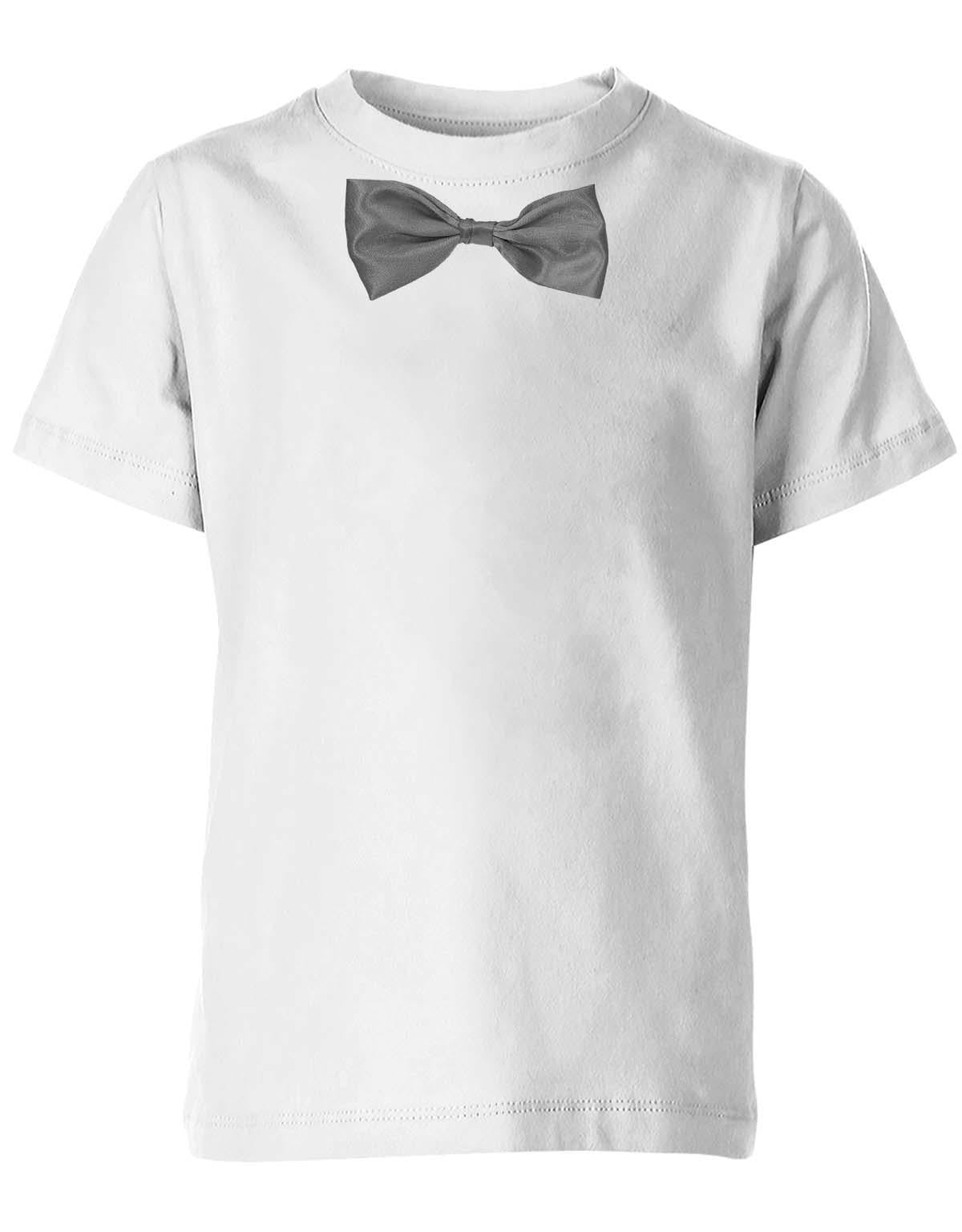 Fliege-Kinder-Shirt-Silber