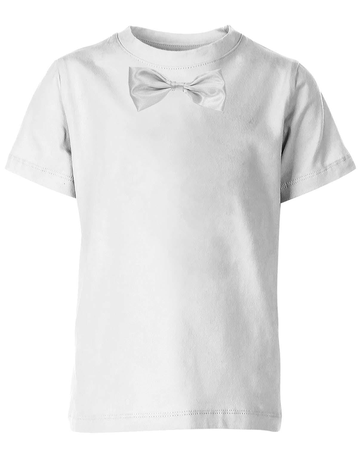 Fliege-Kinder-Shirt-Weiss