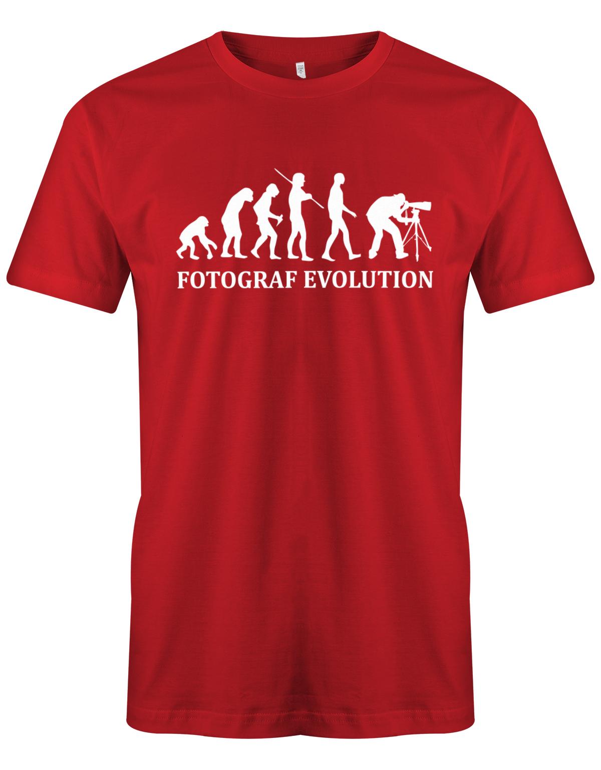 Fotografen Männer Shirt - Fotograf Evolution Rot