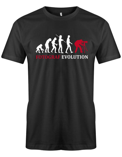 Fotografen Männer Shirt - Fotograf Evolution Schwarz