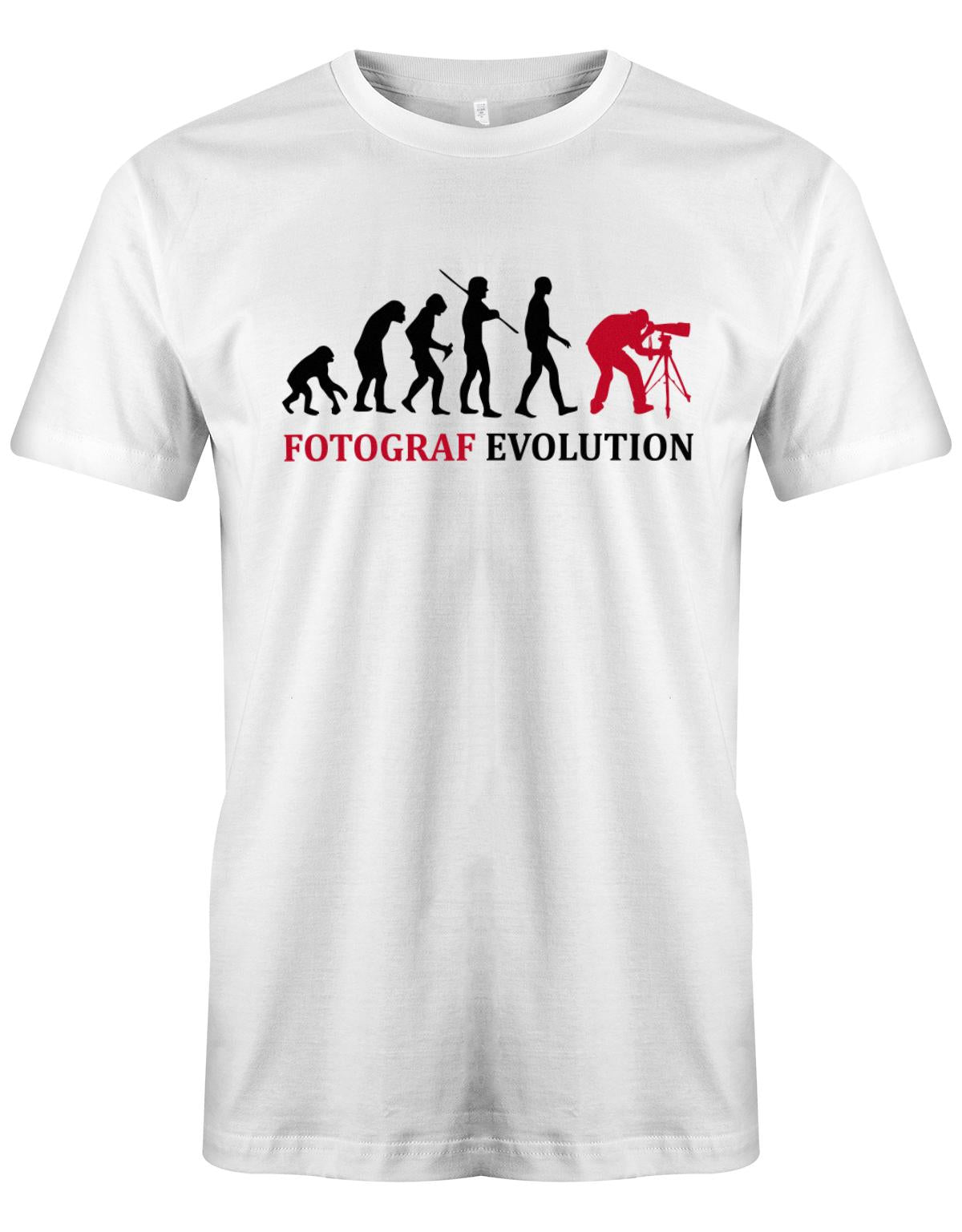 Fotografen Männer Shirt - Fotograf Evolution Weiss