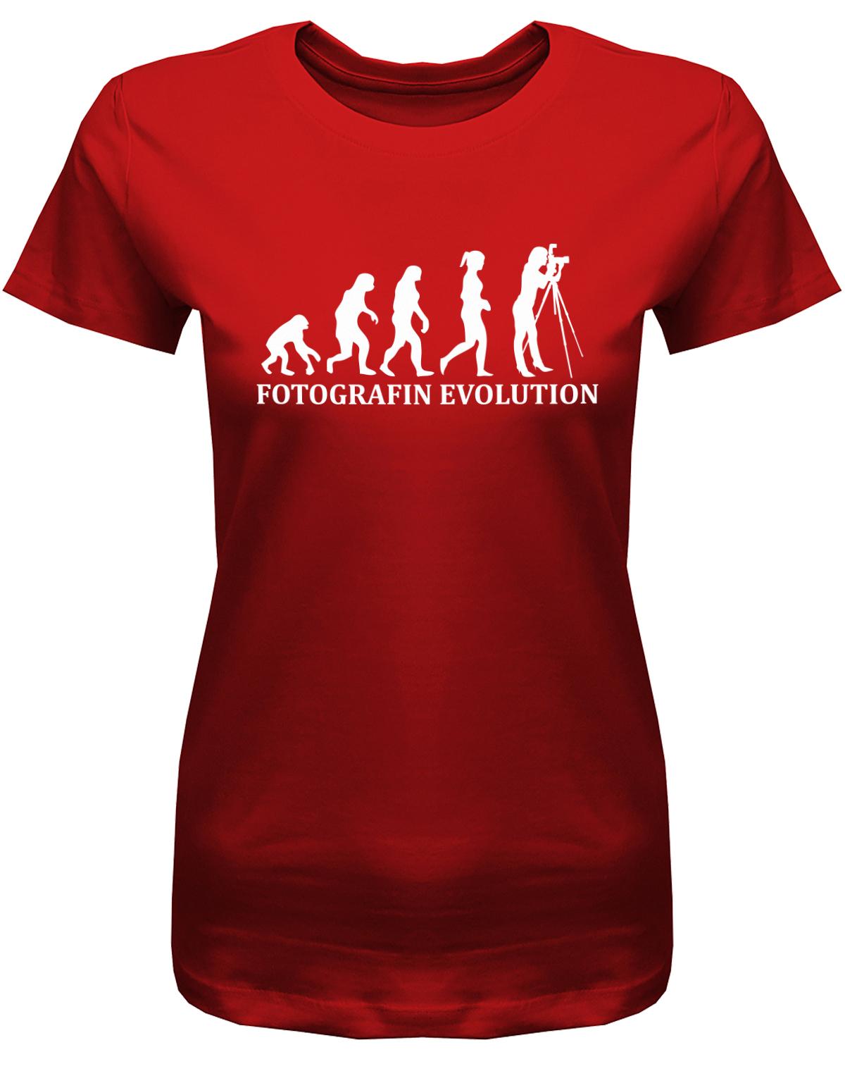 Fotografin-Evolution-Damen-Shirt-Rot