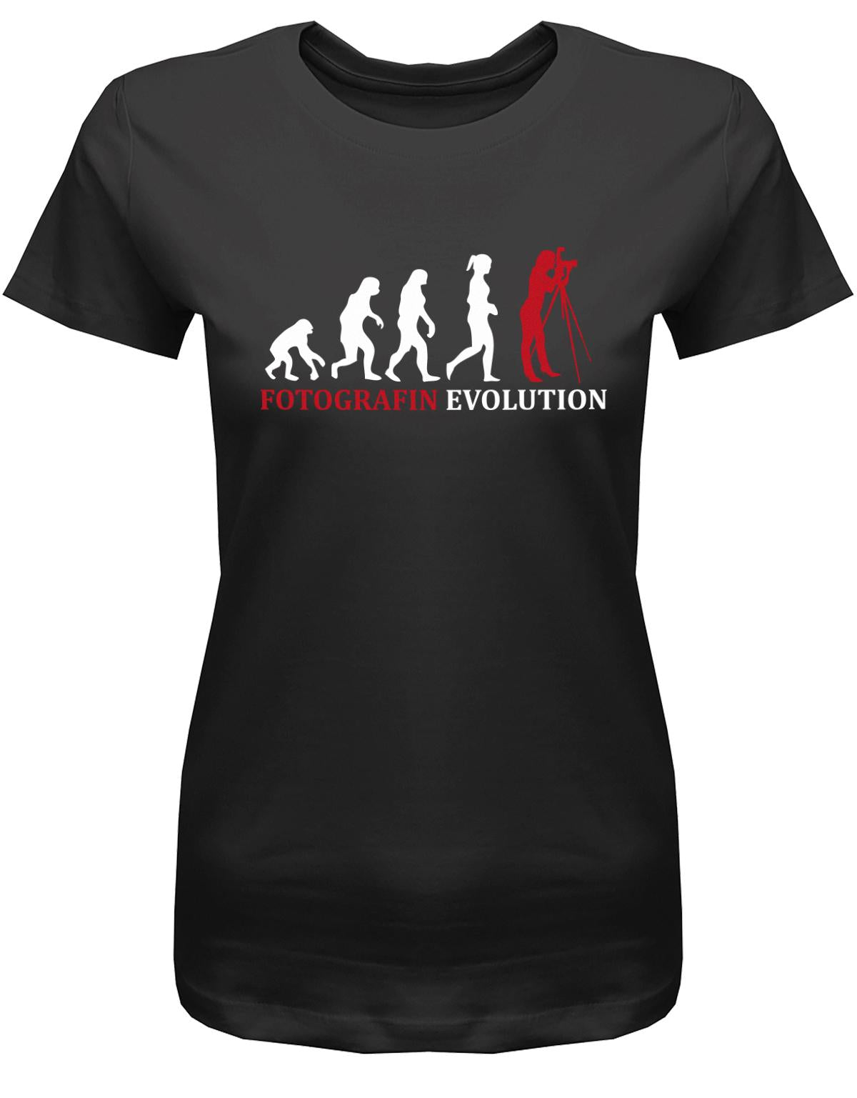 Fotografin-Evolution-Damen-Shirt-Schwarz