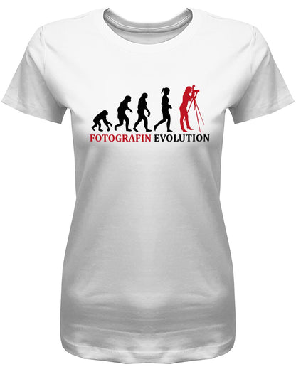 Fotografin-Evolution-Damen-Shirt-Weiss