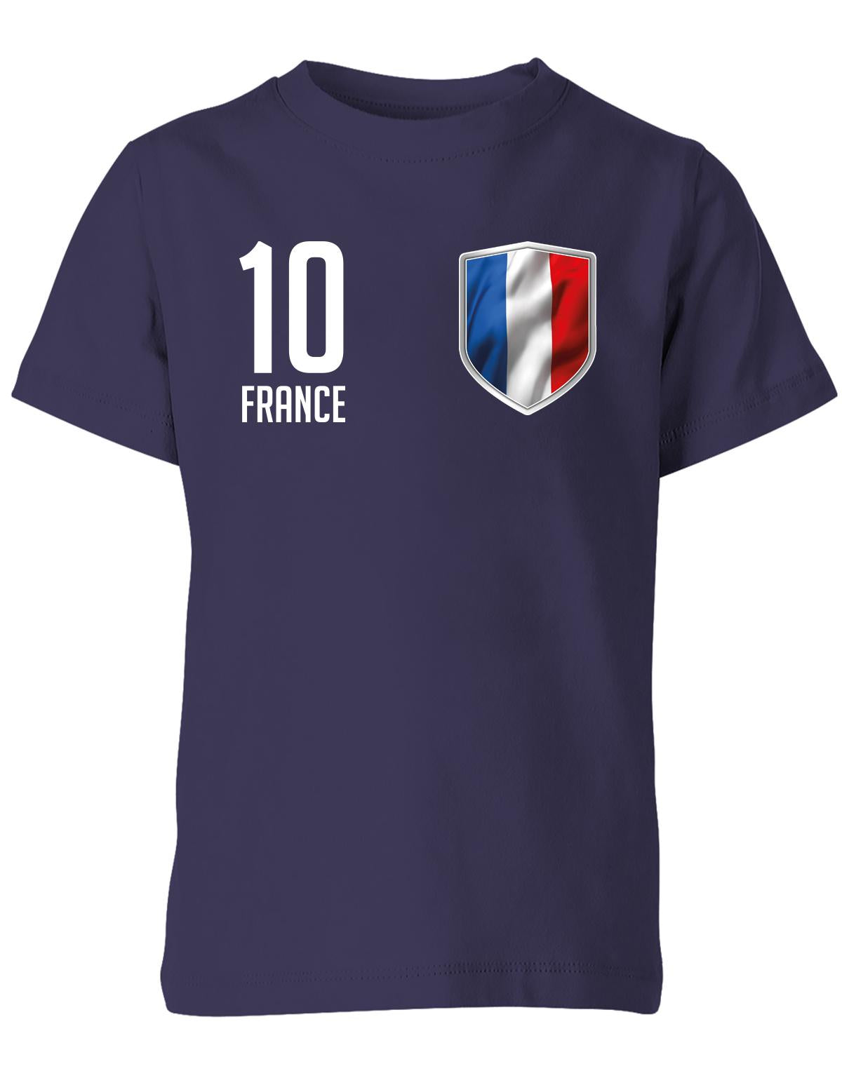 France-10-Kinder-Shirt-Navy