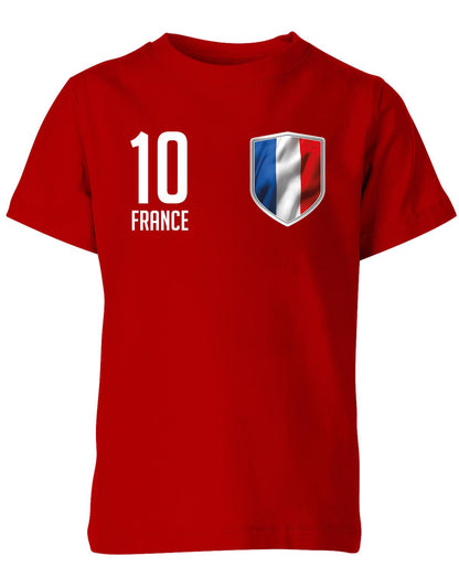 France-10-Kinder-Shirt-Rot