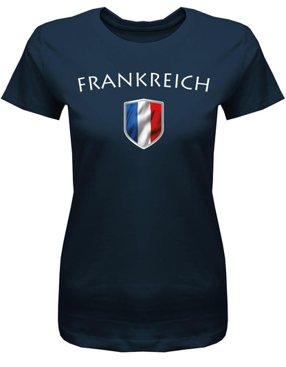 Frankreich-Damen-Shirt-Navy
