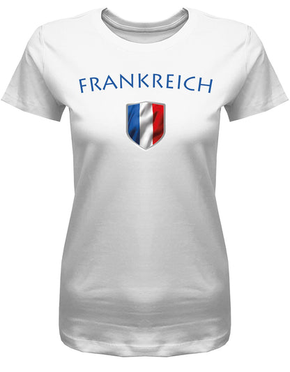 Frankreich-Damen-Shirt-Weiss