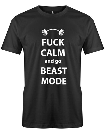 Fuck-Calm-and-Go-beast-Mode-Bodybuilder-Shirt-Schwarz