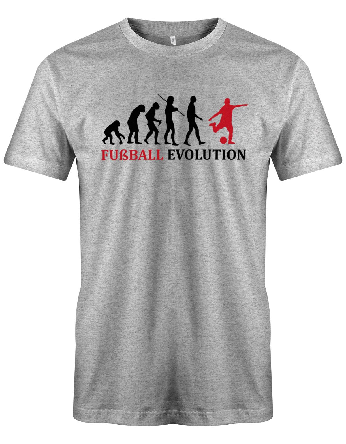 Fussball-Evolution-Herren-Shirt-Grau-Rot