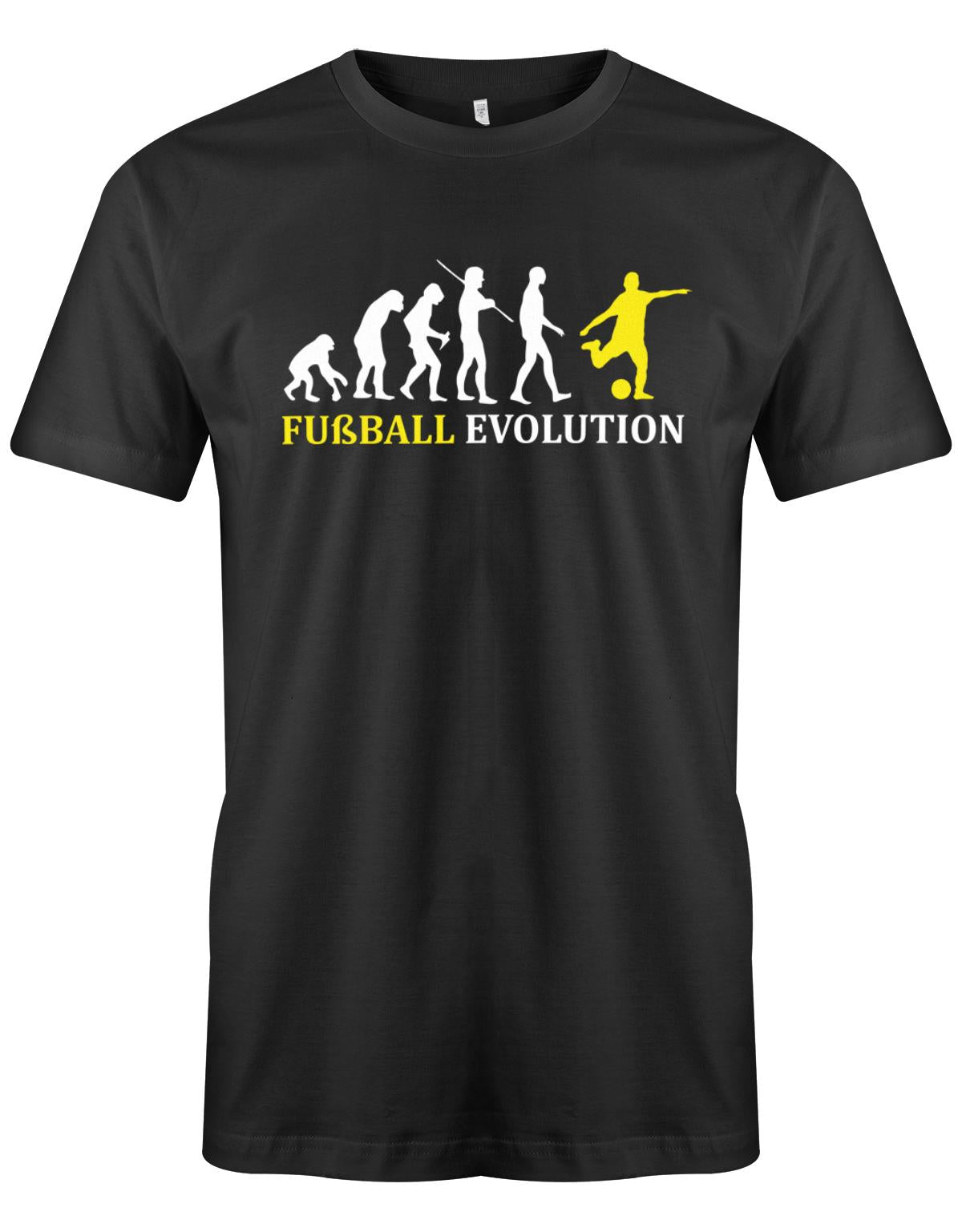 Fussball-Evolution-Herren-Shirt-Schwarz-Gelb