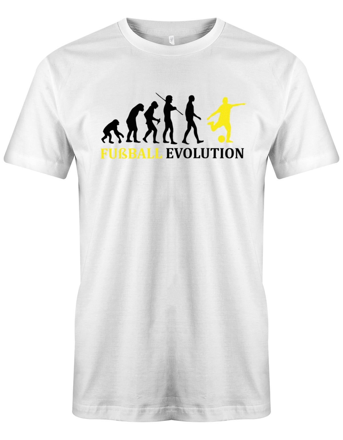 Fussball-Evolution-Herren-Shirt-Weiss-Gelb