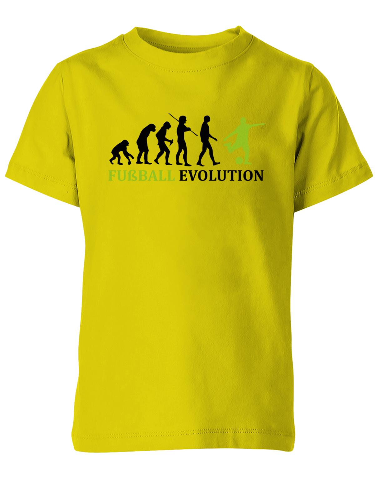 Fussball-Evolution-Kinder-Shirt-Gelb-Gr-n