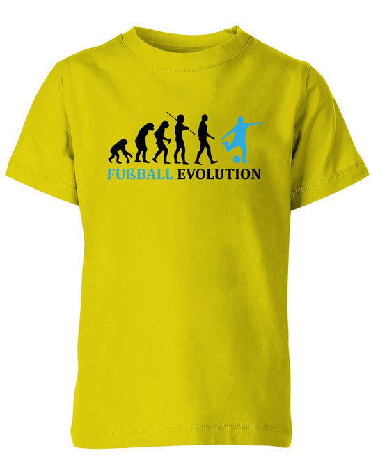 Fussball-Evolution-Kinder-Shirt-Gelb-Hellblau