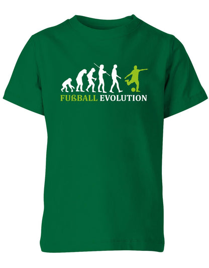 Fussball-Evolution-Kinder-Shirt-Gr-n-Gr-n