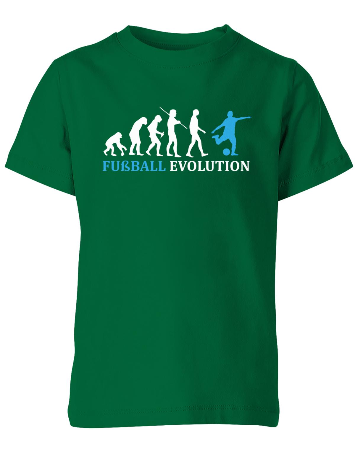 Fussball-Evolution-Kinder-Shirt-Gr-n-Hellblau