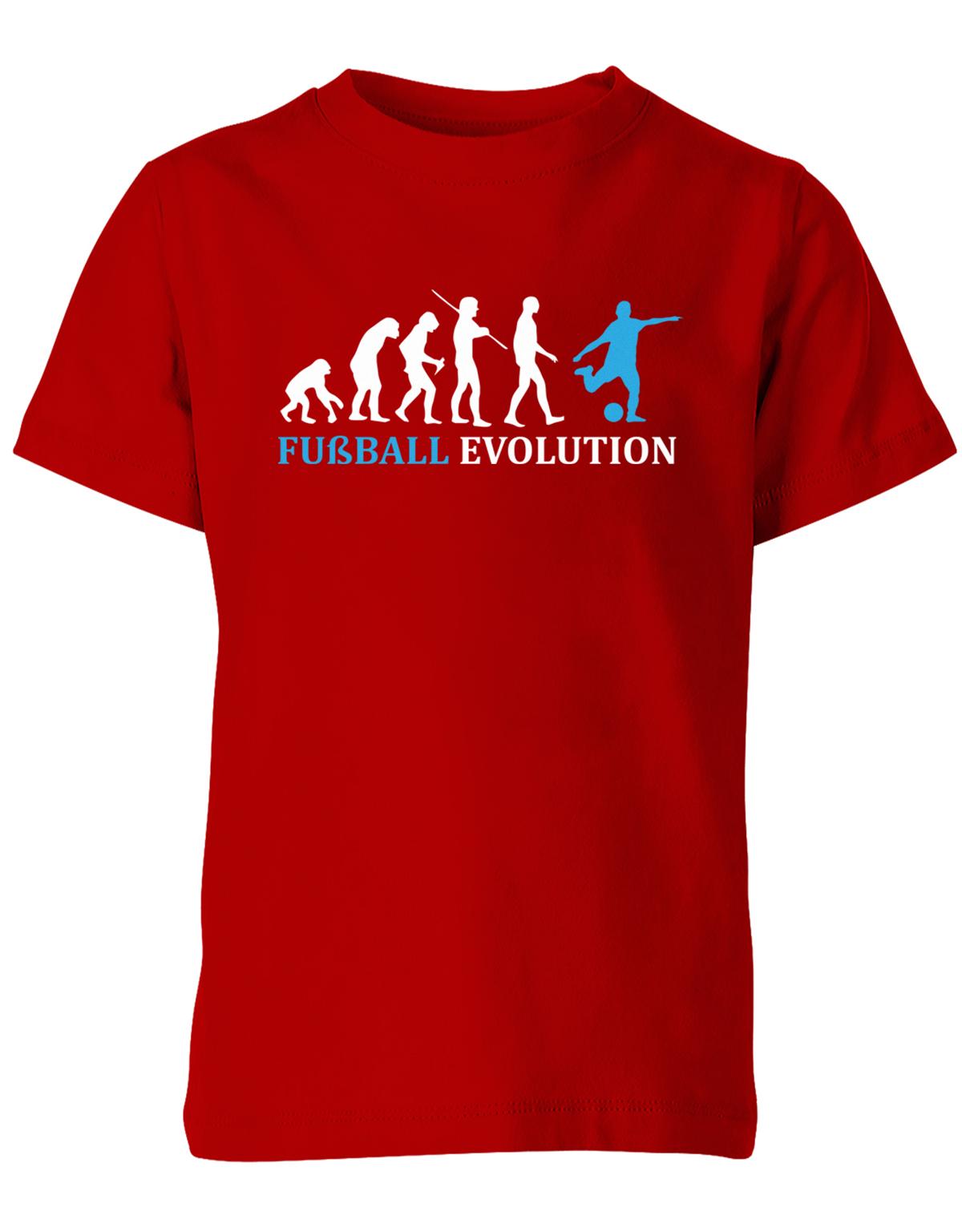 Fussball-Evolution-Kinder-Shirt-Rot-Hellblau