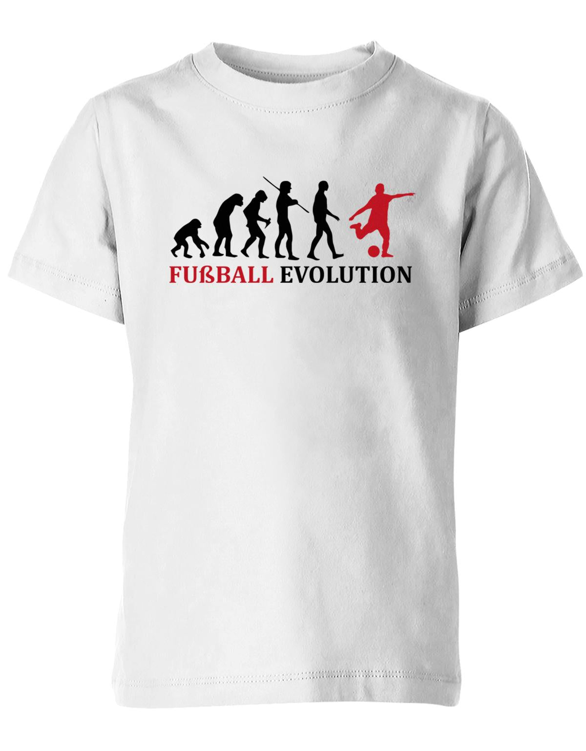Fussball-Evolution-Kinder-Shirt-Weiss-Rot