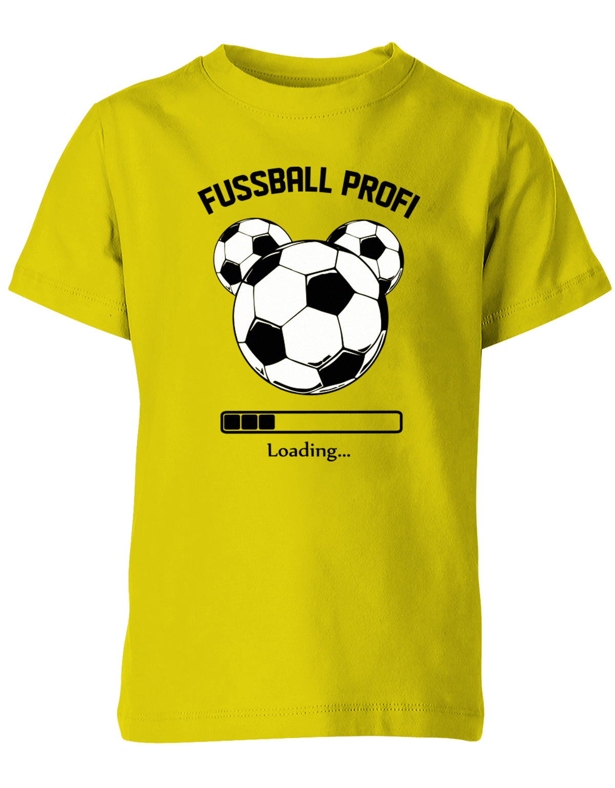 Fussball-Profi-Kinder-Shirt-Gelb
