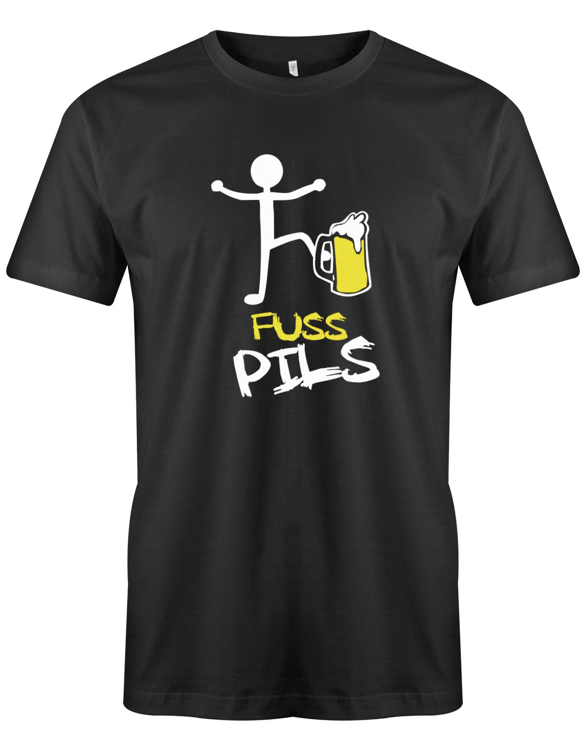 Fusspils-Bier-Herren-Shirt-Schwarz