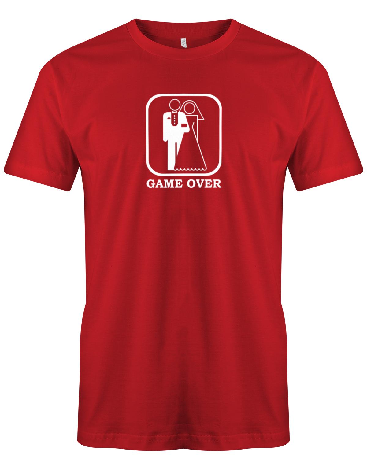 GAme-Over-schlicht-JGA-Shirt-WC-Schildstyle-Herren-Rot