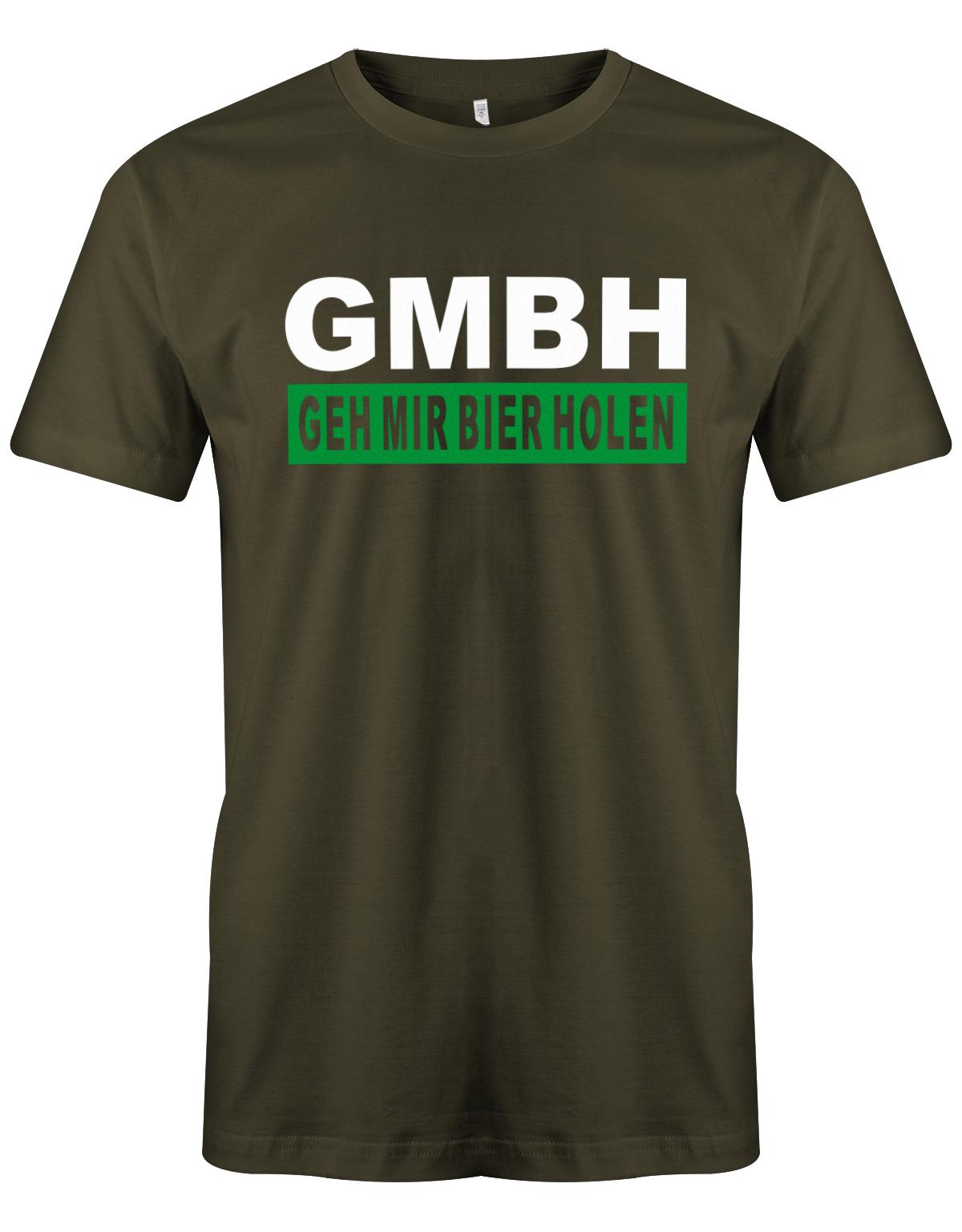 GMBH-Geh-MIR-BIER-Holen-Herren-Bier-Shirt-Army